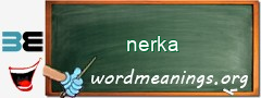 WordMeaning blackboard for nerka